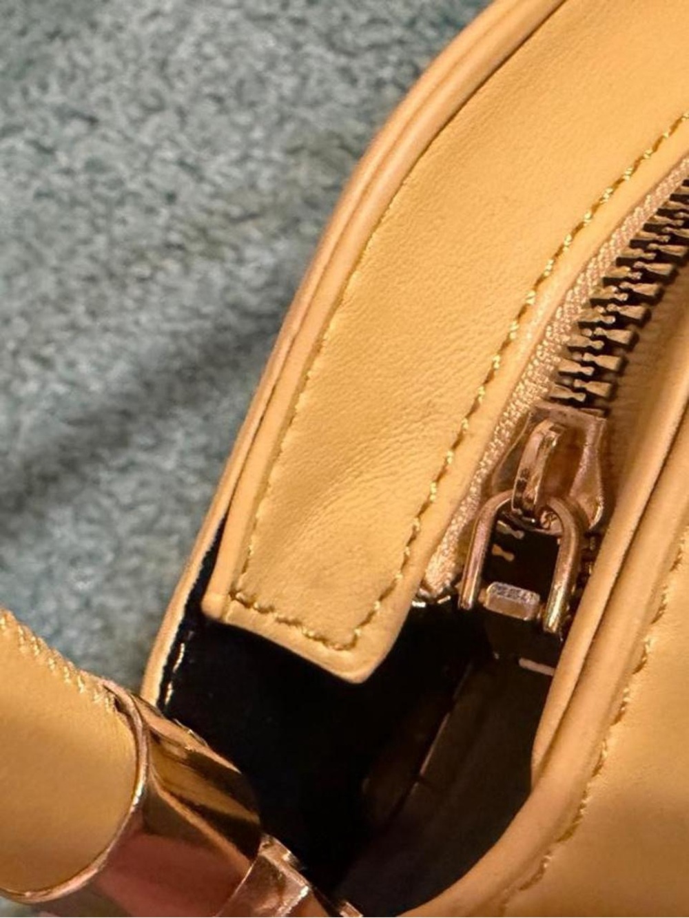 Melie Bianco Mustard Yellow Sculpted Top-Handle Mini Bag - Picture 6 of 8
